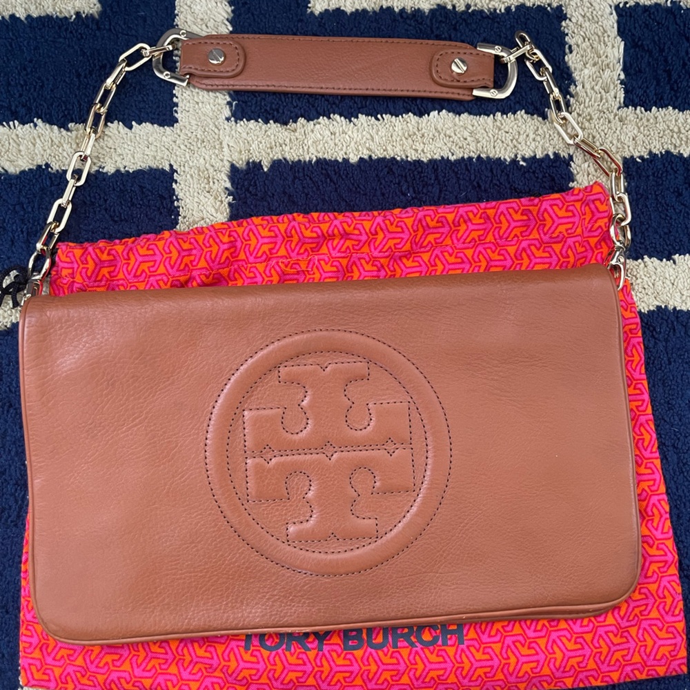 Tory Burch Brown Reva Clutch